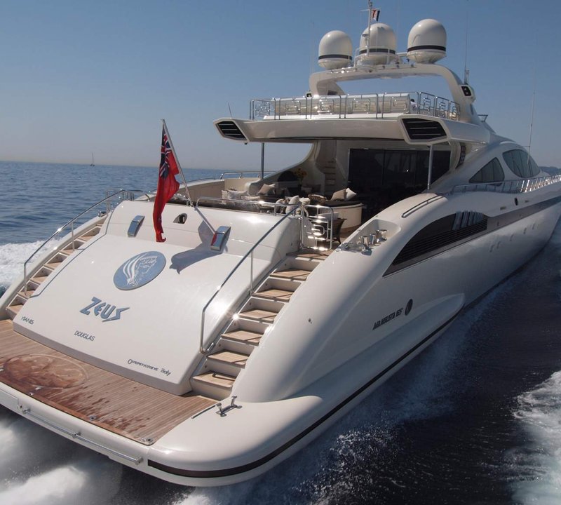 ZEUS Yacht Charter Details, Mangusta 165 Superyacht CHARTERWORLD Luxury Superyachts
